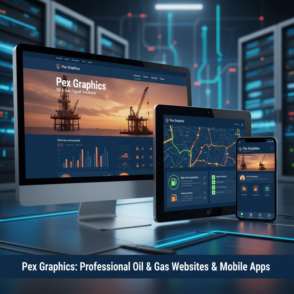 Oil & Gas Website & Mobile App Development | Pex Graphics