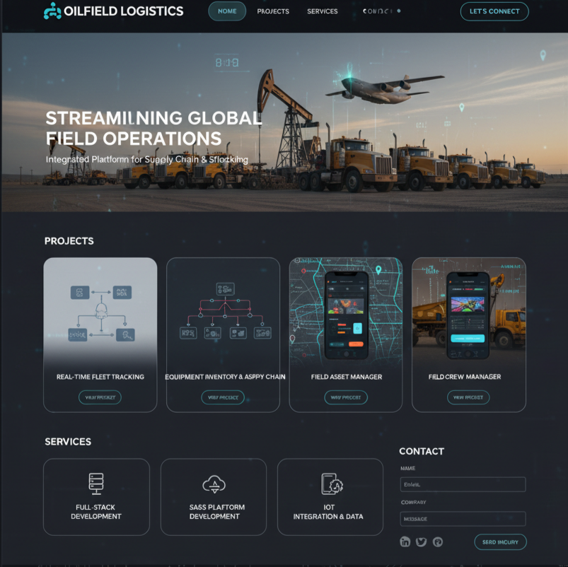 Oilfield Logistics Website Design