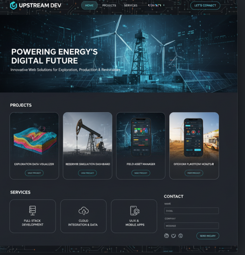 Upstream Energy Website Design